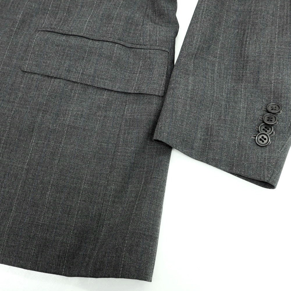 【中古】キートン Kiton ウール ストライプ テーラードジャケット グレー【 44 】【 状態ランクC 】【 メンズ 】