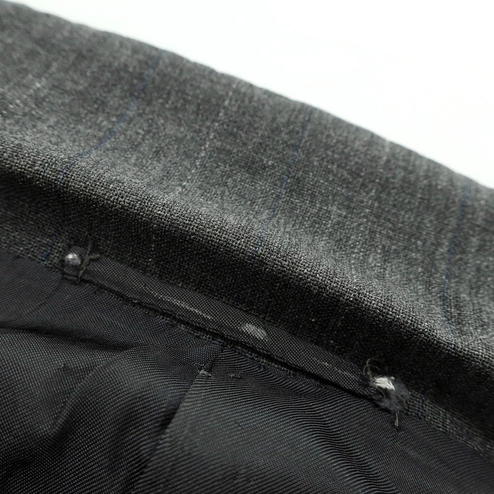 【中古】キートン Kiton ウール ストライプ テーラードジャケット グレー【 44 】【 状態ランクC 】【 メンズ 】