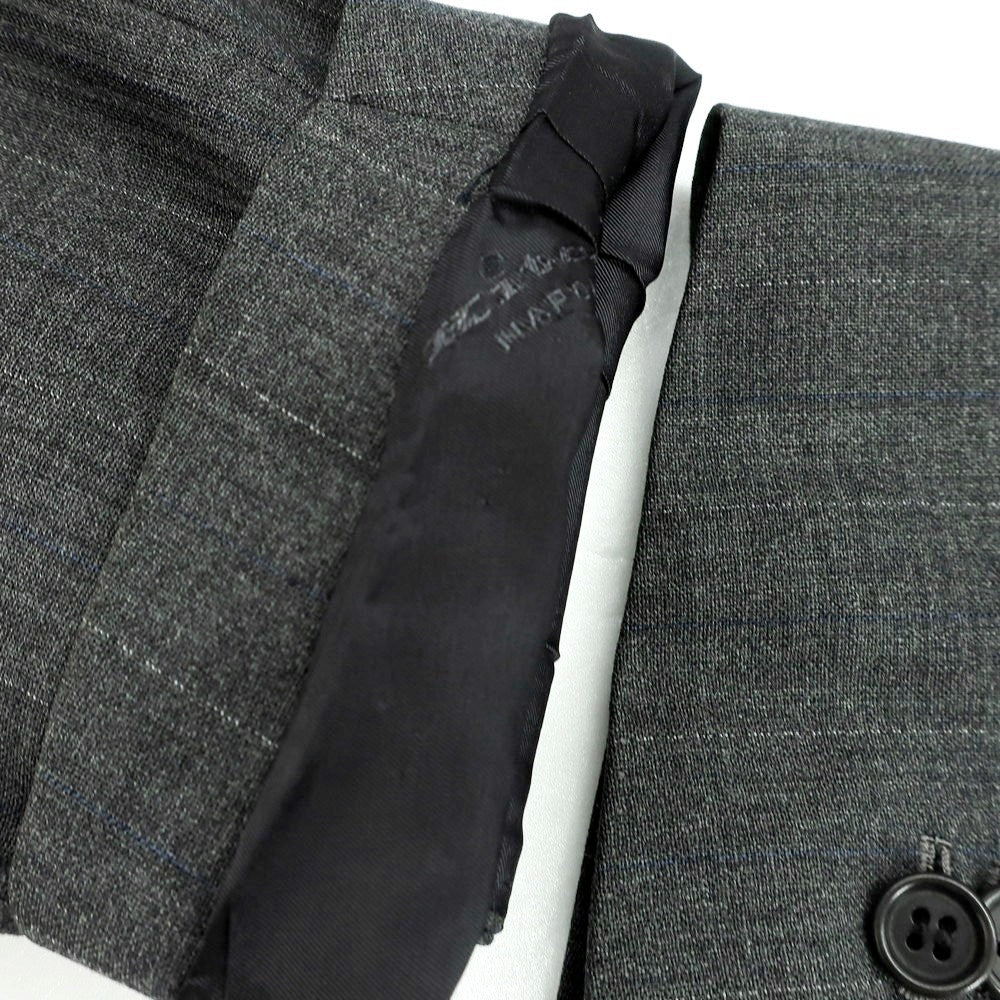 【中古】キートン Kiton ウール ストライプ テーラードジャケット グレー【 44 】【 状態ランクC 】【 メンズ 】