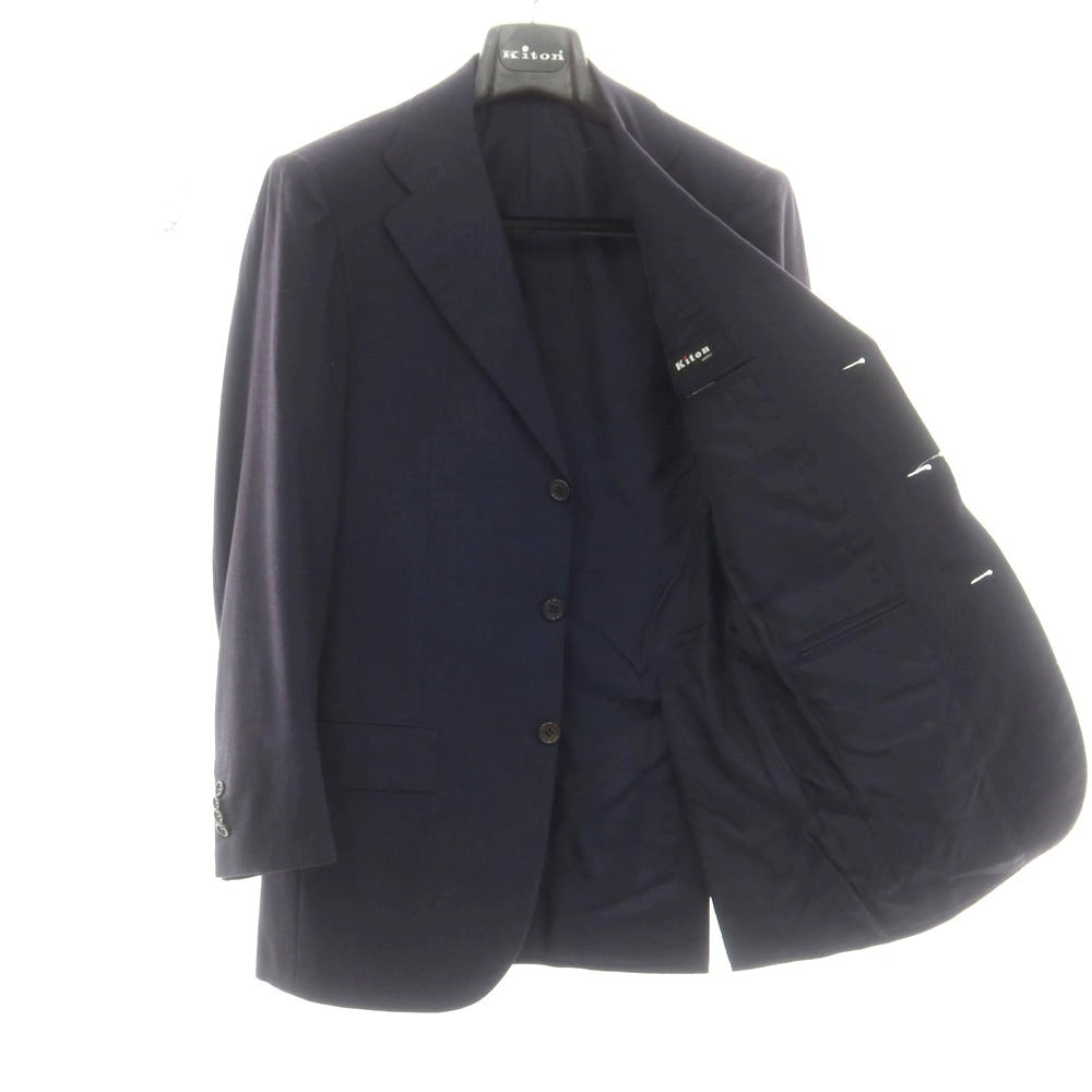 【中古】キートン Kiton DIAMANTE BLU SUPER150’sウール 3つボタンスーツ ネイビー【 44 】【 状態ランクD 】【 メンズ 】