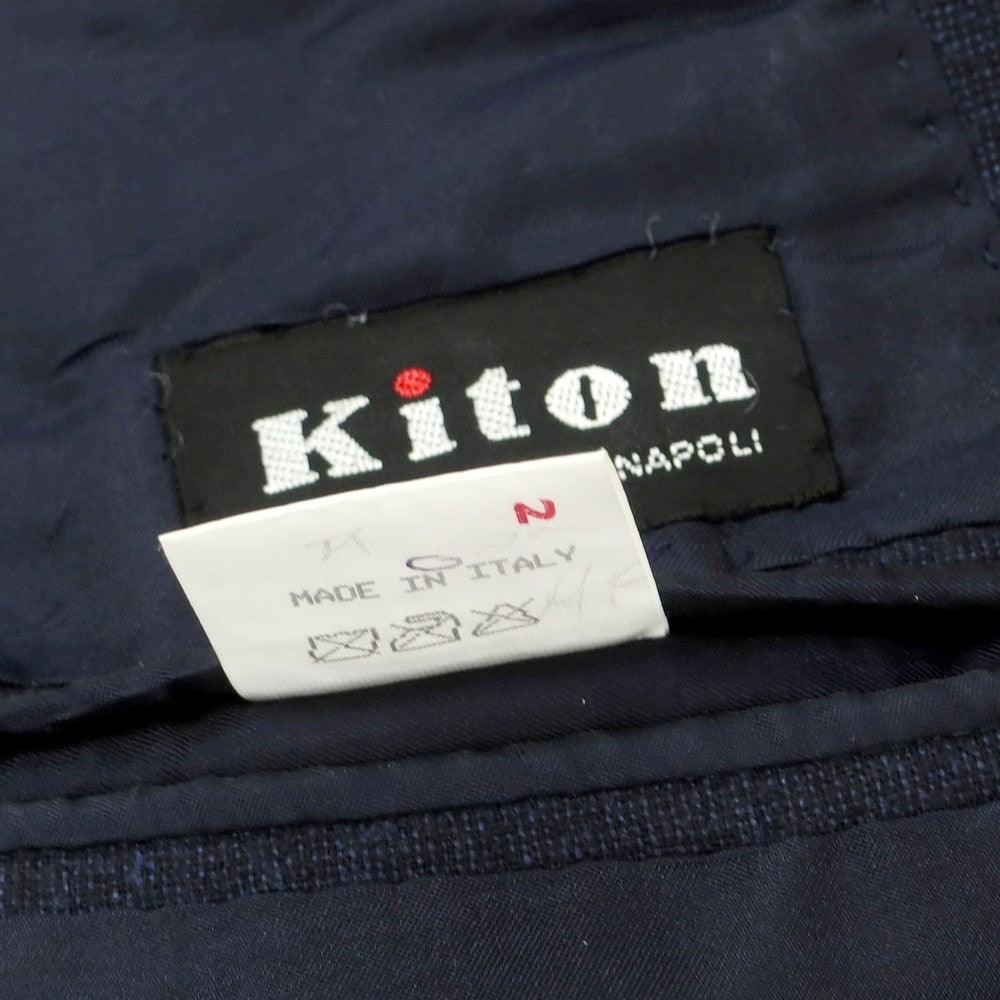 【中古】キートン Kiton DIAMANTE BLU SUPER150’sウール 3つボタンスーツ ネイビー【 44 】【 状態ランクD 】【 メンズ 】