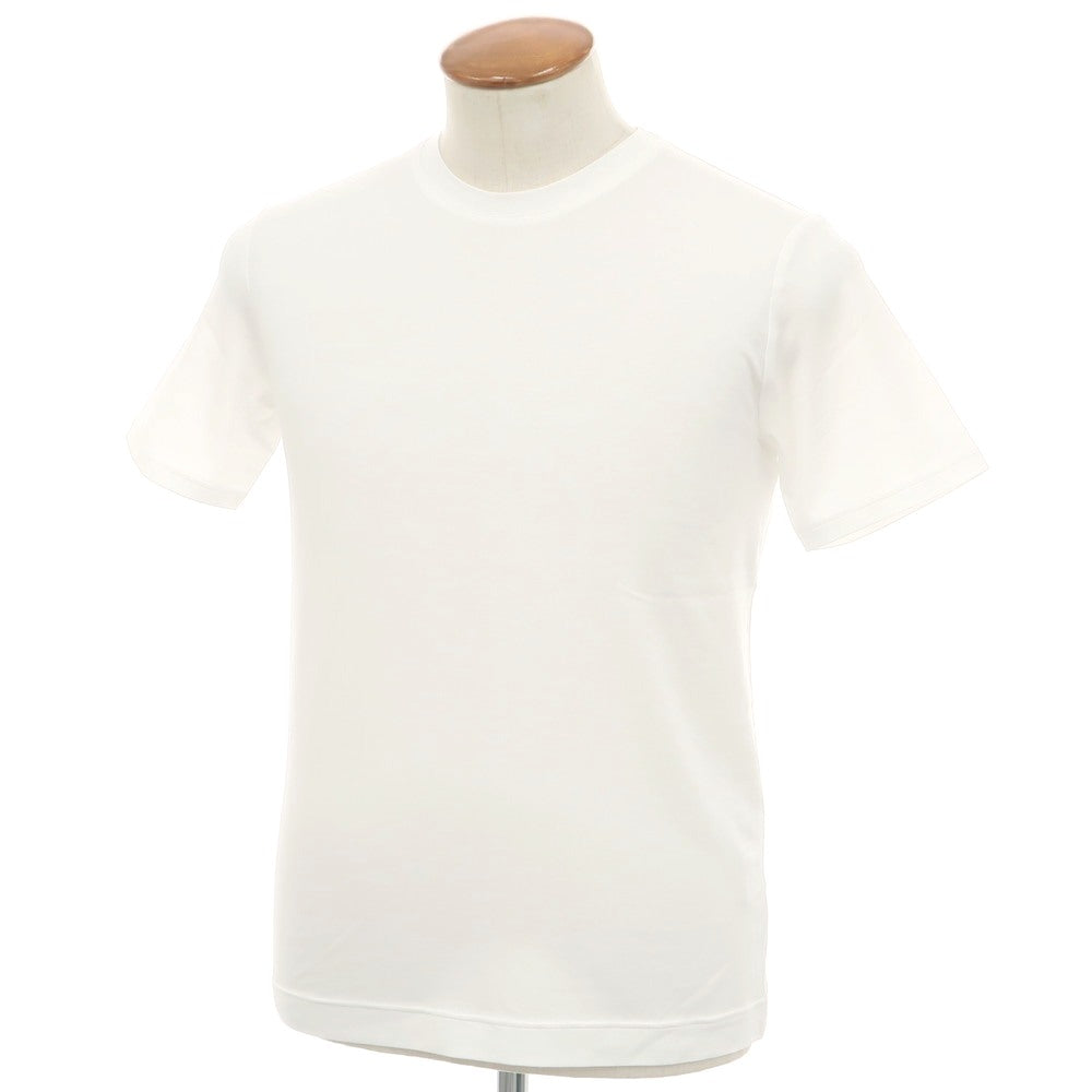 【中古】【未使用】クルチアーニ CRUCIANI ストレッチ コットン クルーネック 半袖Tシャツ ホワイト【 48 】【 状態ランクS 】【 メンズ 】