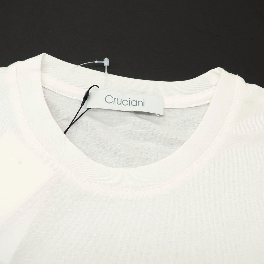 【中古】【未使用】クルチアーニ CRUCIANI ストレッチ コットン クルーネック 半袖Tシャツ ホワイト【 48 】【 状態ランクS 】【 メンズ 】