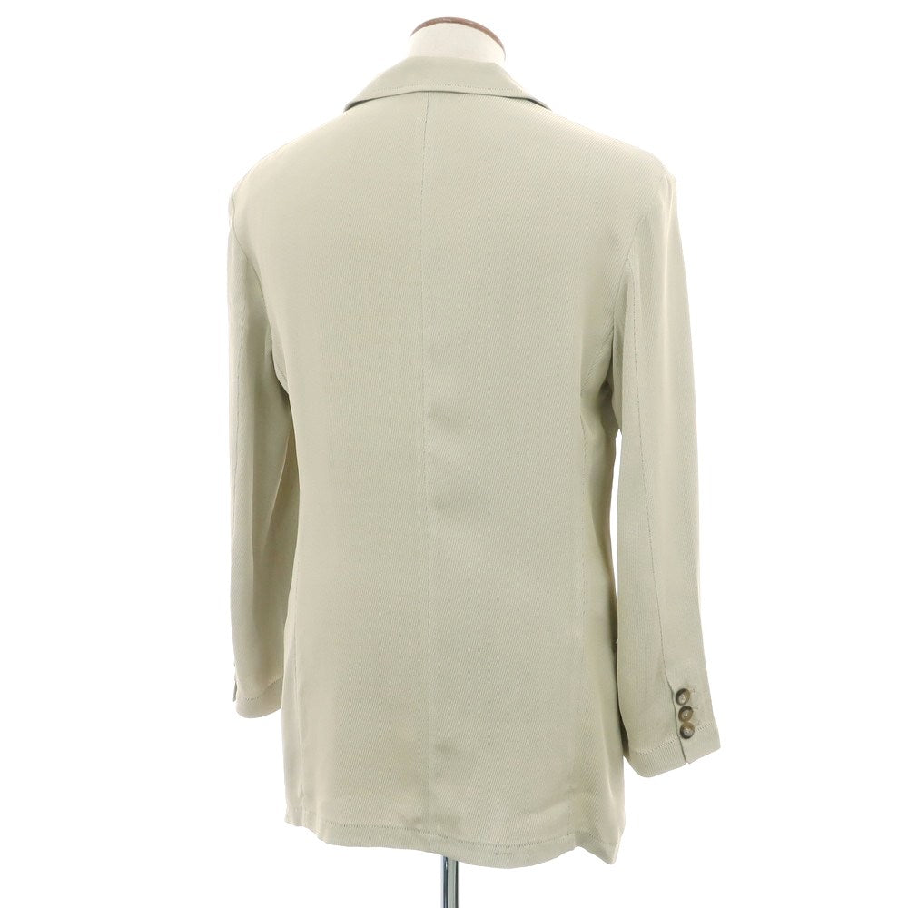 【中古】ジョルジオアルマーニ GIORGIO ARMANI レーヨン カジュアルジャケット ライトベージュ【 46 】【 状態ランクC 】【 メンズ 】