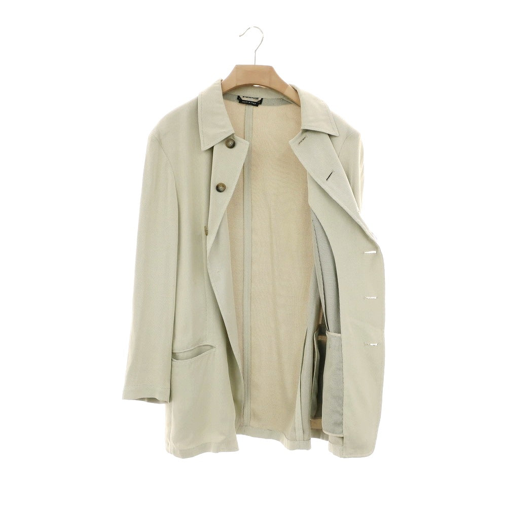 【中古】ジョルジオアルマーニ GIORGIO ARMANI レーヨン カジュアルジャケット ライトベージュ【 46 】【 状態ランクC 】【 メンズ 】