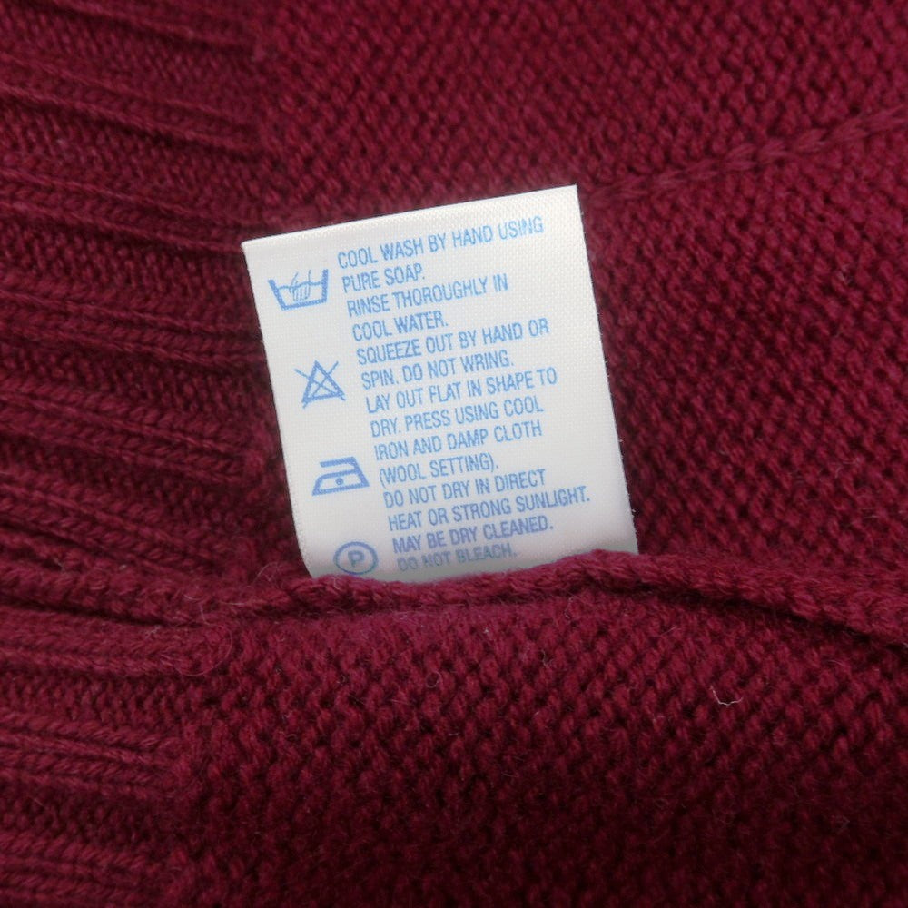 【中古】ロキャロン LOCHCARRON TIE YOUR TIE別注 ミドルゲージ カシミヤ カーディガン ワイン系【 44 】【 状態ランクB 】【 メンズ 】