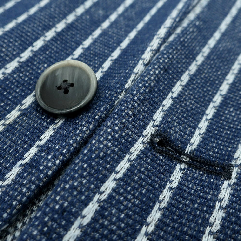 【中古】サルトリア ラトーレ SARTORIA LATORRE コットンリネンジャージー ストライプ ジャケット ネイビーxホワイト【 52 】【 状態ランクB 】【 メンズ 】