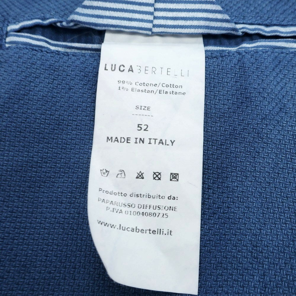 【中古】ルカベルテッリ LUCA BERTELLI ストレッチコットン カジュアルジャケット ネイビー【 52 】【 状態ランクB 】【 メンズ 】