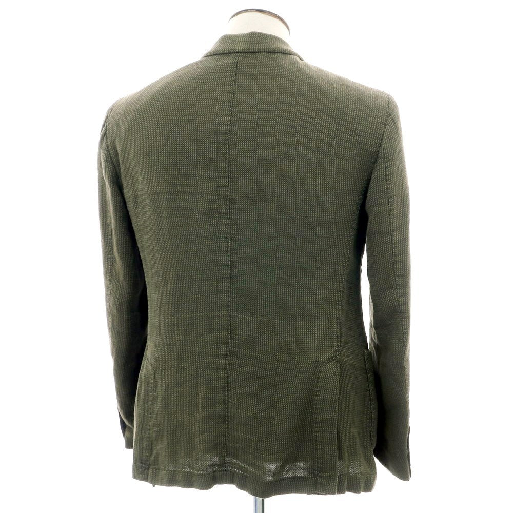 【中古】サンタニエッロ SANTANIELLO コットンラミーリネン ジャケット オリーブ【 52 】【 状態ランクC 】【 メンズ 】