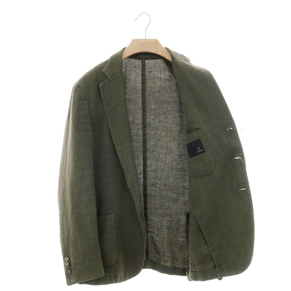 【中古】サンタニエッロ SANTANIELLO コットンラミーリネン ジャケット オリーブ【 52 】【 状態ランクC 】【 メンズ 】