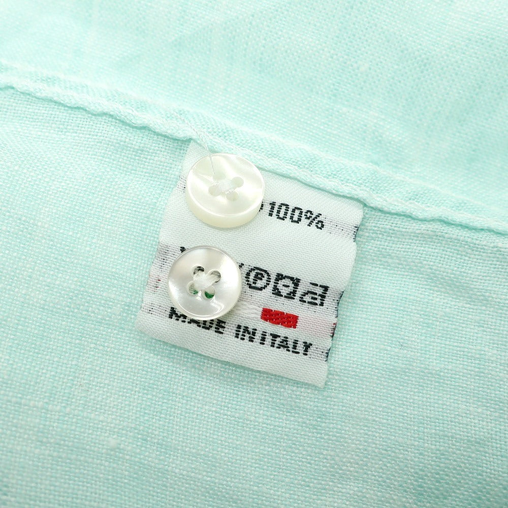 【中古】ブローバック Brouback リネン ワイドカラー カジュアルシャツ ミント系【 XS 】【 状態ランクC 】【 メンズ 】