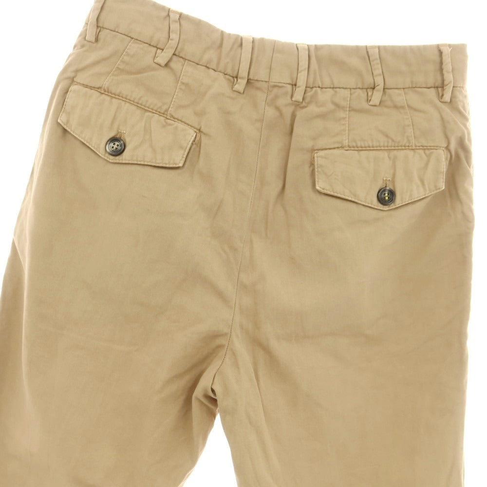 【中古】ブルネロクチネリ Brunello Cucinelli ツイルコットン カジュアルスラックスパンツ ベージュ【 46 】【 状態ランクC 】【 メンズ 】