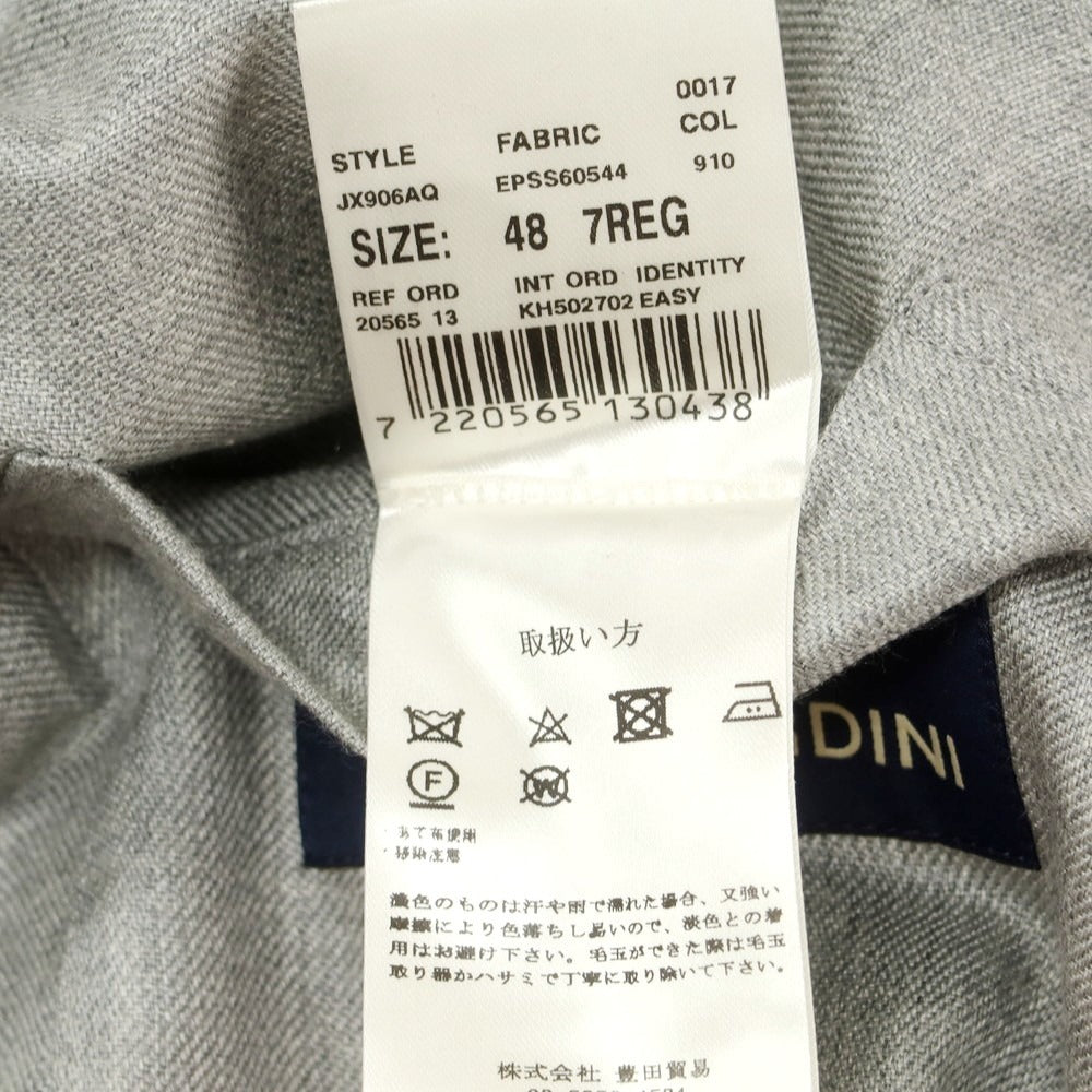 【中古】ラルディーニ LARDINI カシミヤウールシルク ダブル6B テーラードジャケット ライトグレー【 48 】【 状態ランクA 】【 メンズ 】