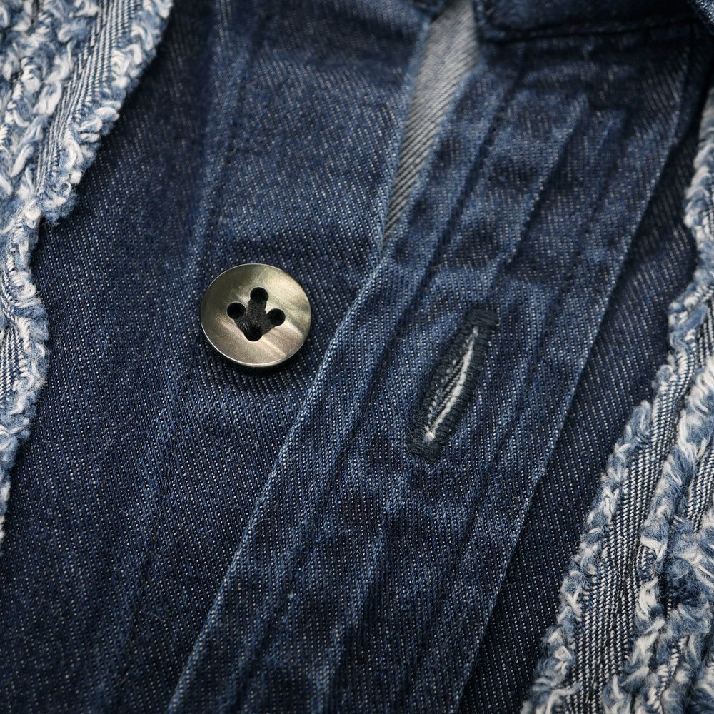 【中古】ランバンオンブルー LANVIN en Bleu コットン カジュアルシャツ ネイビー【 48 】【 状態ランクC 】【 メンズ 】