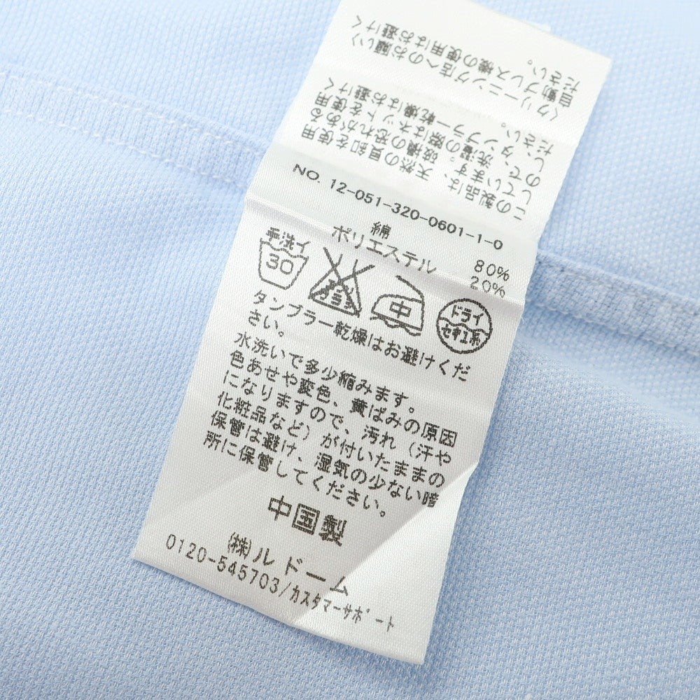 【中古】エディフィス EDIFICE COOL MAX コットンポリエステル ワイドカラー 半袖シャツ ライトブルー【 38 】【 状態ランクC 】【 メンズ 】