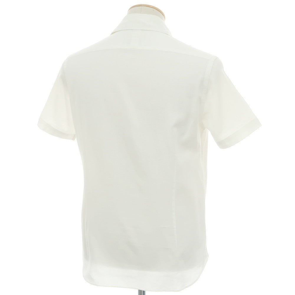 【中古】エディフィス EDIFICE COOL MAX コットンポリエステル ワイドカラー 半袖シャツ ホワイト【 38 】【 状態ランクC 】【 メンズ 】