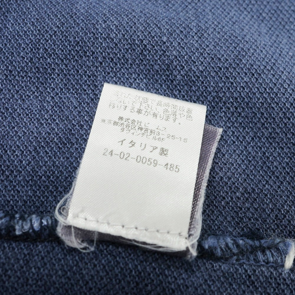 【中古】イレブンティ eleventy × BEAMS コットン 鹿の子 半袖ポロシャツ ネイビー系【 S 】【 状態ランクC 】【 メンズ 】