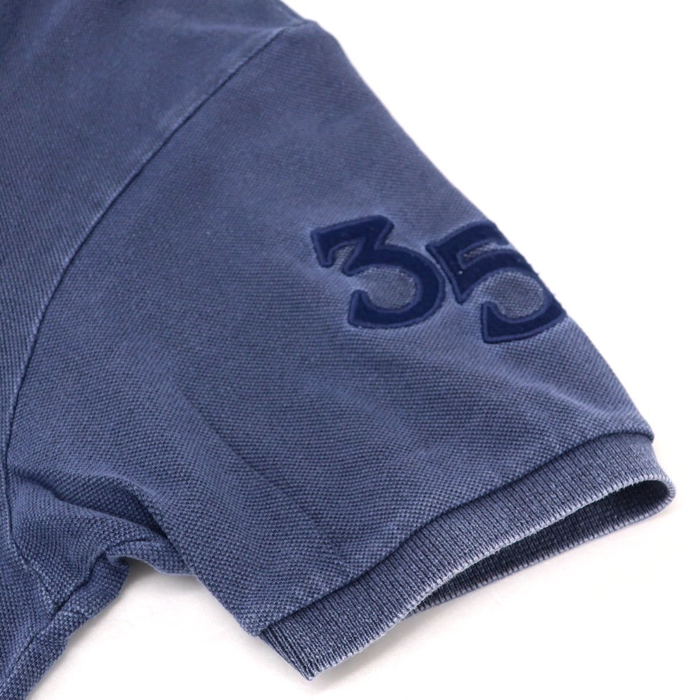 【中古】イレブンティ eleventy × BEAMS コットン 鹿の子 半袖ポロシャツ ネイビー系【 S 】【 状態ランクC 】【 メンズ 】