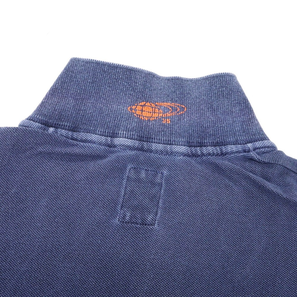 【中古】イレブンティ eleventy × BEAMS コットン 鹿の子 半袖ポロシャツ ネイビー系【 S 】【 状態ランクC 】【 メンズ 】