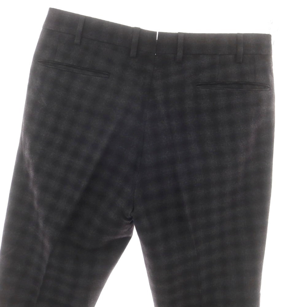 【中古】インコテックス INCOTEX ウール チェック ドレススラックスパンツ グレー【 48 】【 状態ランクD 】【 メンズ 】