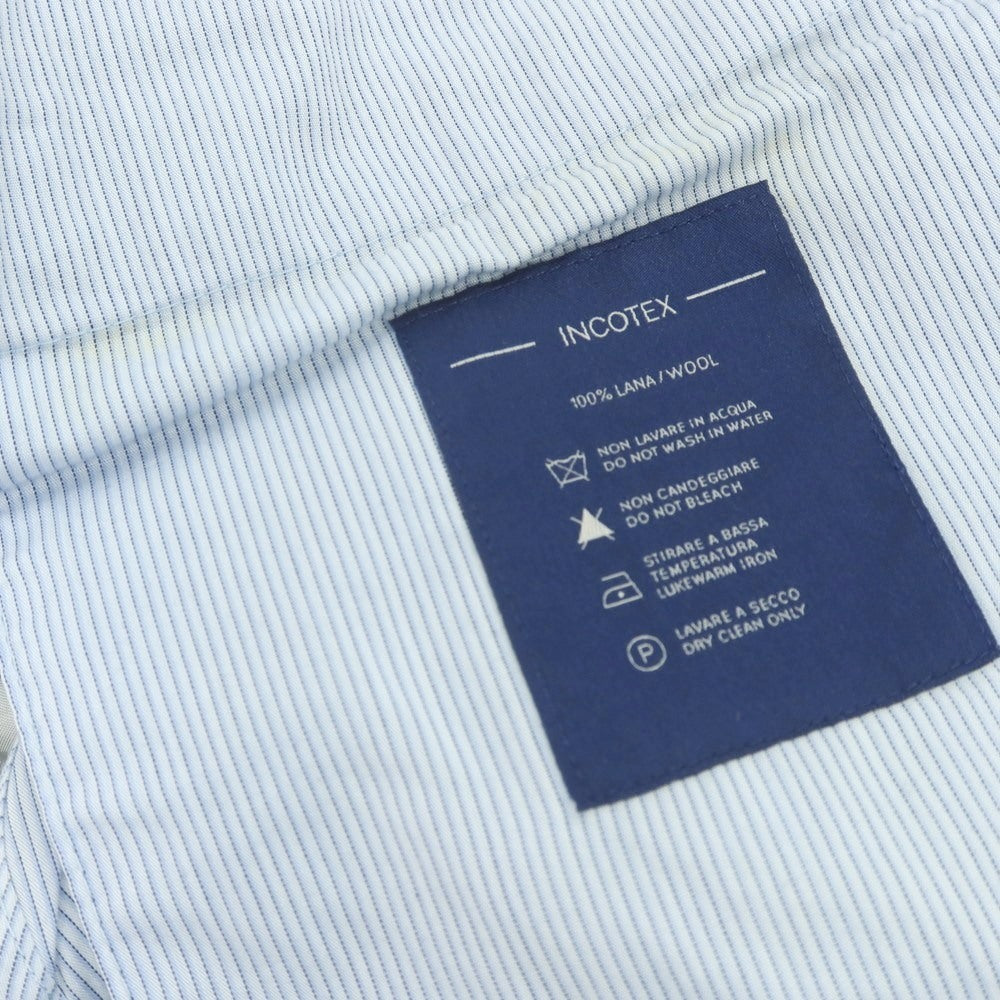 【中古】インコテックス INCOTEX ウール チェック ドレススラックスパンツ グレー【 48 】【 状態ランクD 】【 メンズ 】