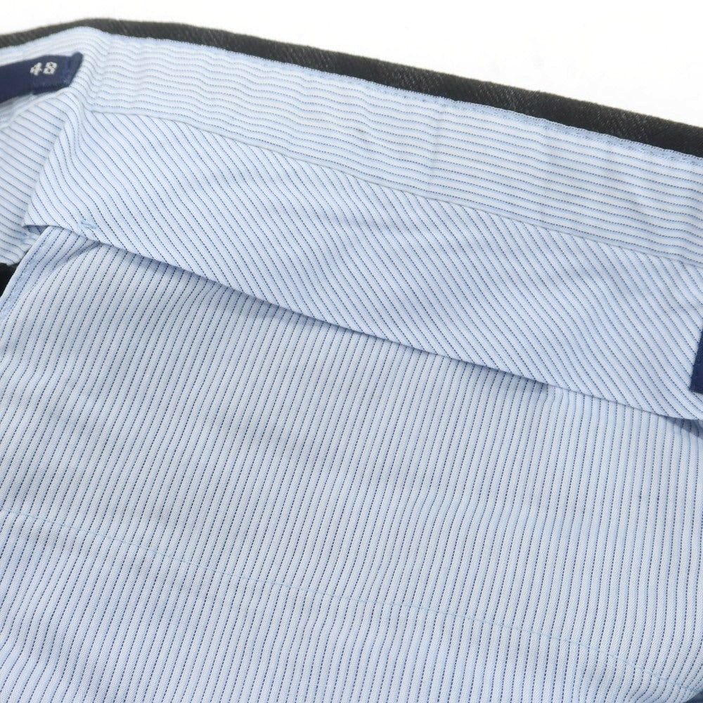 【中古】インコテックス INCOTEX ウール チェック ドレススラックスパンツ グレー【 48 】【 状態ランクD 】【 メンズ 】