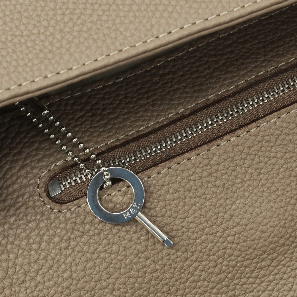 【中古】オオバセイホウ 大峽製鞄 レイロウ37 ミディアム シュリンクレザー ブリーフケース トープ系【 状態ランクA 】【 メンズ 】