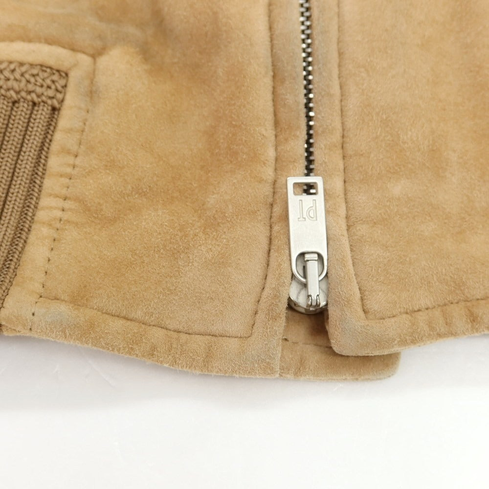 【中古】ピーティートリノ PT TORINO スエード 中綿 レザーブルゾン ベージュ【 48 】【 状態ランクC 】【 メンズ 】