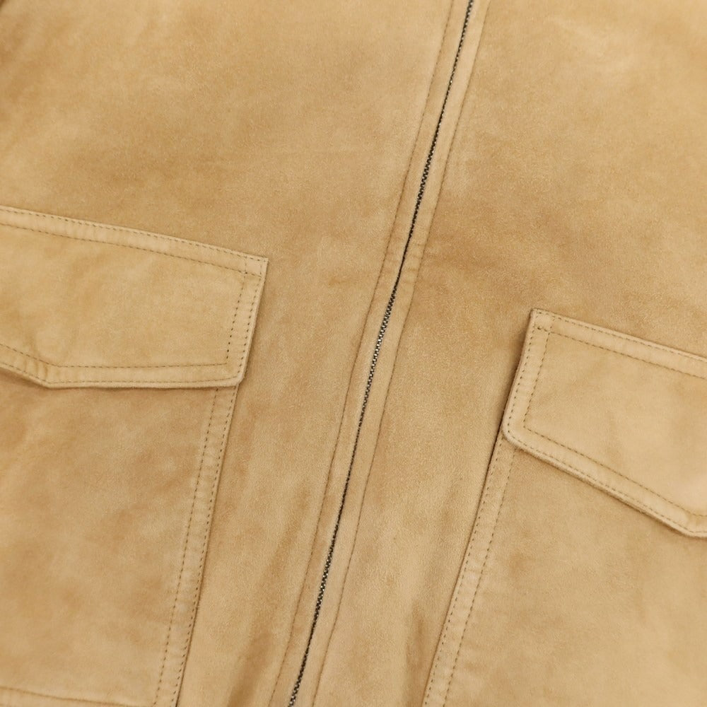 【中古】ピーティートリノ PT TORINO スエード 中綿 レザーブルゾン ベージュ【 48 】【 状態ランクC 】【 メンズ 】