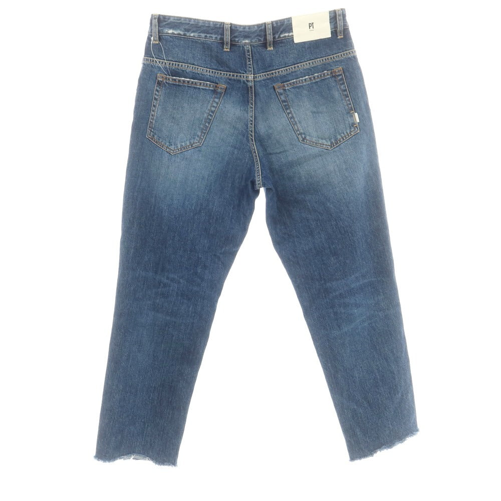 【中古】ピーティートリノ デニム PT TORINO DENIM THE REBEL リペア加工 デニムパンツ ジーンズ ダークブルー【 32 】【 状態ランクC 】【 メンズ 】