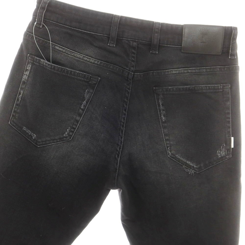 【中古】ピーティートリノ デニム PT TORINO DENIM REGGAE リペア加工 デニムパンツ ジーンズ ブラック【 32 】【 状態ランクB 】【 メンズ 】