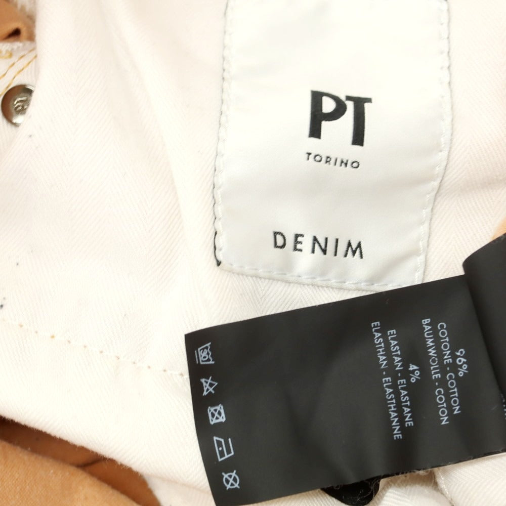 【中古】ピーティートリノ デニム PT TORINO DENIM ストレッチコットン 5ポケットパンツ オレンジ【 32 】【 状態ランクC 】【 メンズ 】