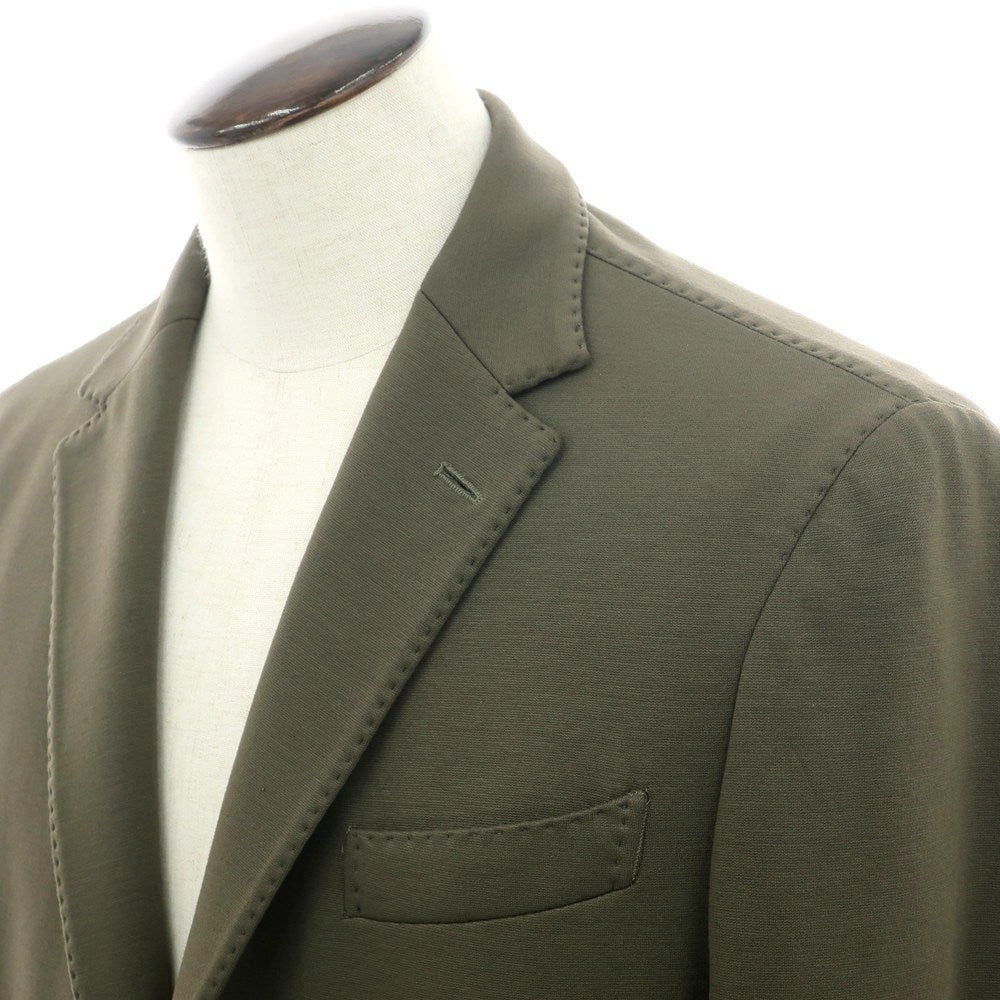 【中古】スーツオム SUITHOMME レーヨンナイロンジャージー カジュアルジャケット オリーブ【 52 】【 状態ランクA 】【 メンズ 】
