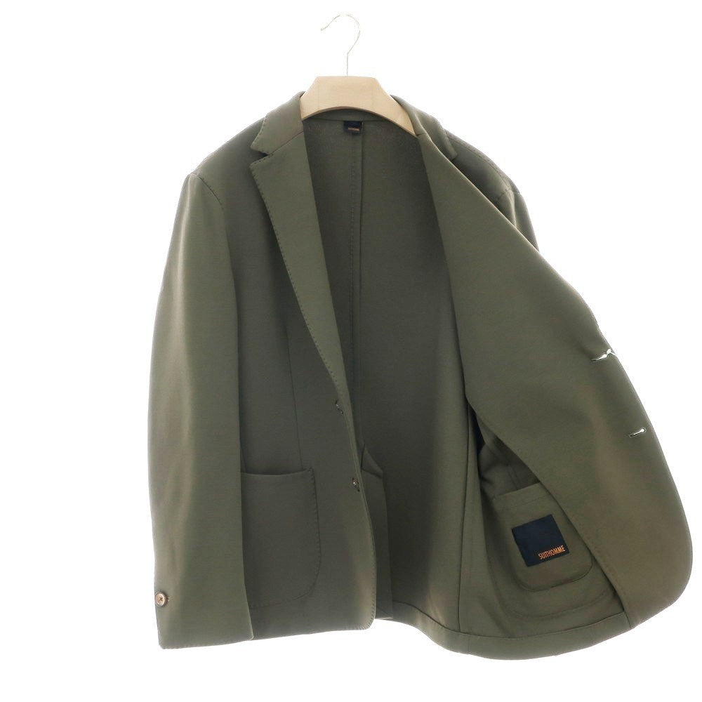 【中古】スーツオム SUITHOMME レーヨンナイロンジャージー カジュアルジャケット オリーブ【 52 】【 状態ランクA 】【 メンズ 】