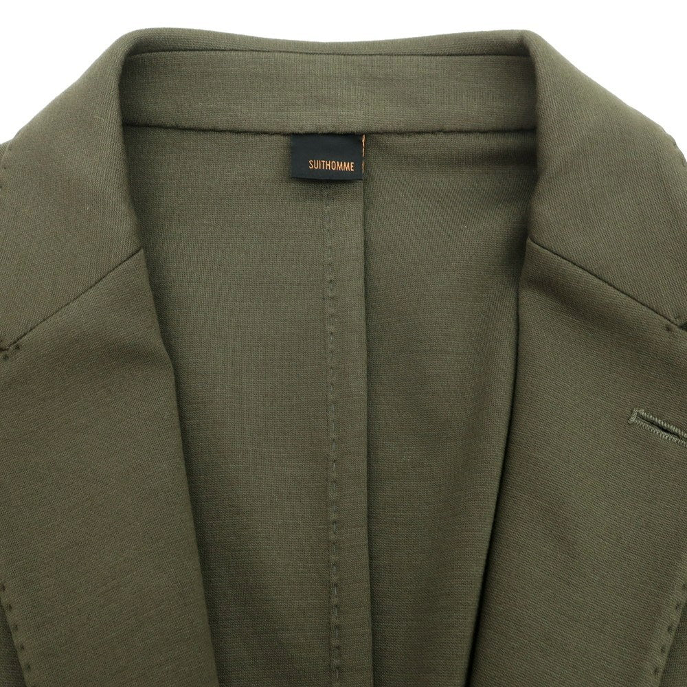 【中古】スーツオム SUITHOMME レーヨンナイロンジャージー カジュアルジャケット オリーブ【 52 】【 状態ランクA 】【 メンズ 】