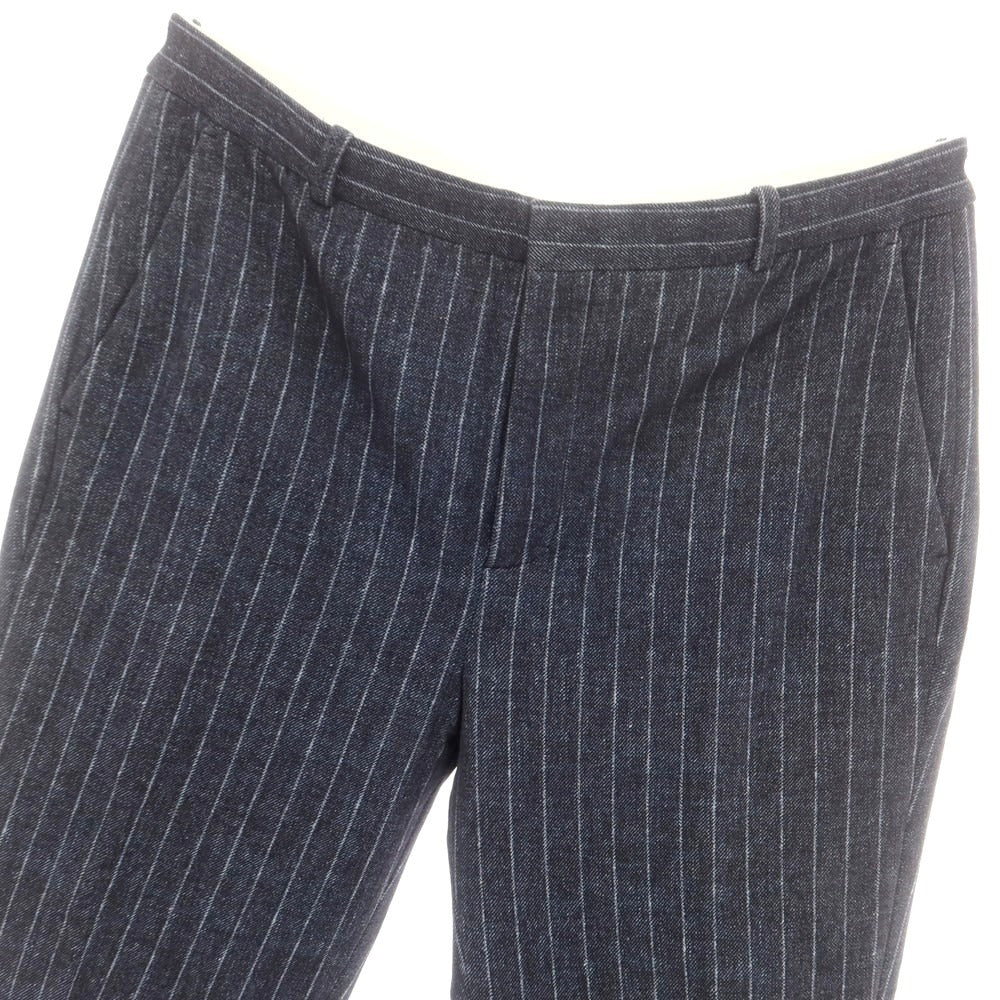 【中古】チルコロ1901 CIRCOLO 1901 ジャージーコットン ストライプ スラックスパンツ ネイビー【 52 】【 状態ランクD 】【 メンズ 】