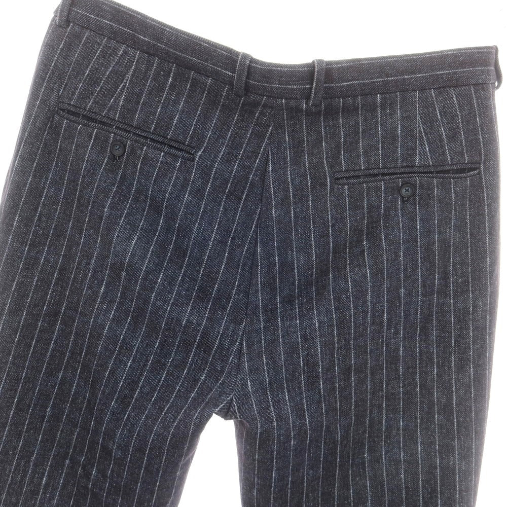 【中古】チルコロ1901 CIRCOLO 1901 ジャージーコットン ストライプ スラックスパンツ ネイビー【 52 】【 状態ランクD 】【 メンズ 】