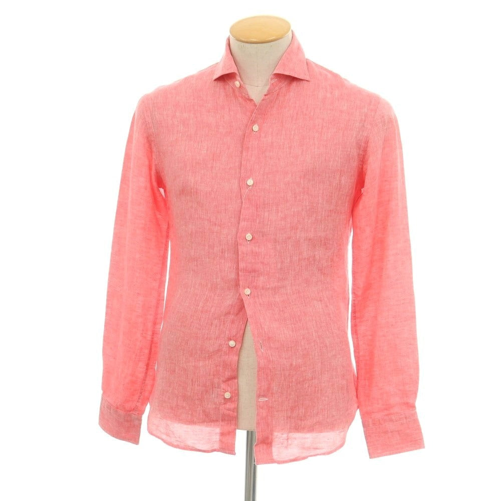【中古】ケイケイシャツ K-K shirt リネン ワイドカラー カジュアルシャツ ピンク【 36 】【 状態ランクB 】【 メンズ 】