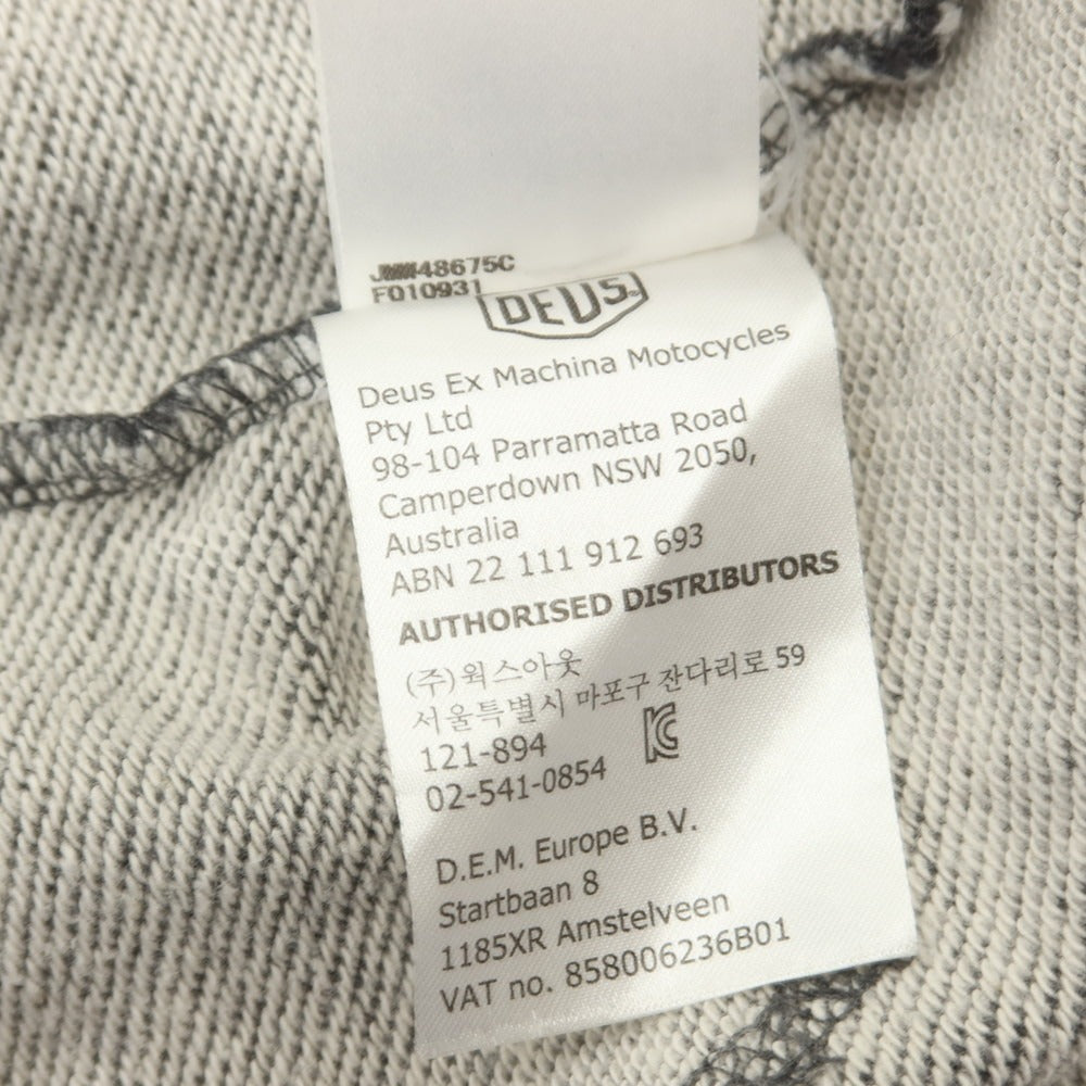 【中古】デウス エクス マキナ Deus Ex Machina コットン スウェット ダブルジップ パーカー ダークグレー【 S 】【 状態ランクB 】【 メンズ 】