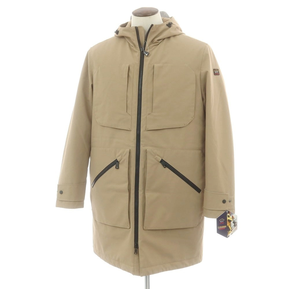 【中古】【未使用】ポールアンドシャーク PAUL&SHARK TYPHOON20000 ポリエステル 中綿 フーデッドコート ダークベージュ【 L 】【 状態ランクS 】【 メンズ 】