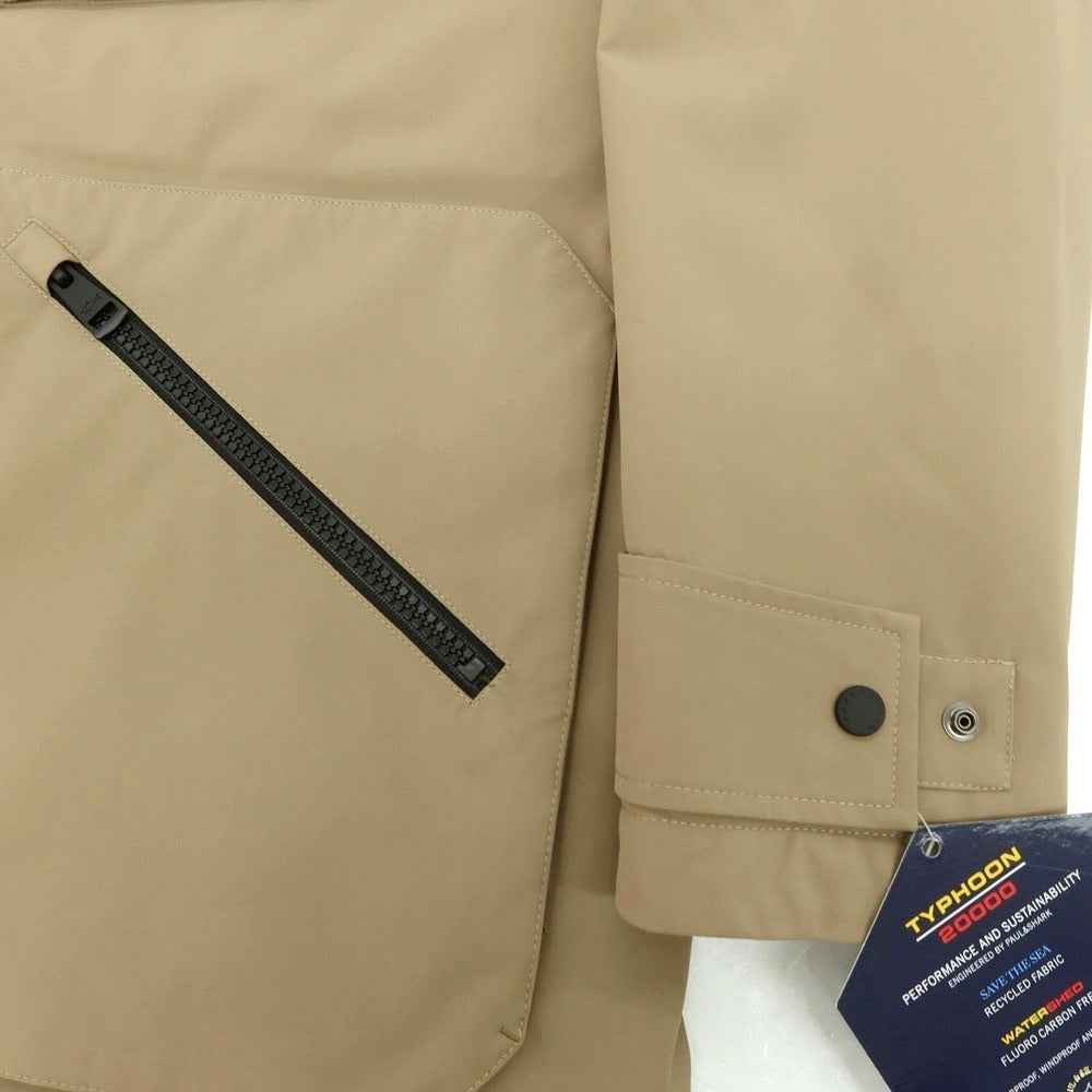 【中古】【未使用】ポールアンドシャーク PAUL&SHARK TYPHOON20000 ポリエステル 中綿 フーデッドコート ダークベージュ【 L 】【 状態ランクS 】【 メンズ 】