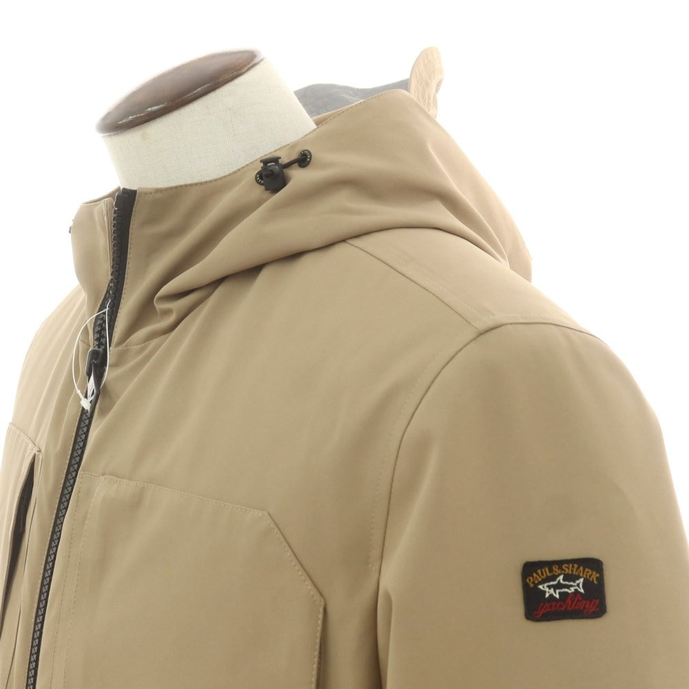 【中古】【未使用】ポールアンドシャーク PAUL&SHARK TYPHOON20000 ポリエステル 中綿 フーデッドコート ダークベージュ【 L 】【 状態ランクS 】【 メンズ 】