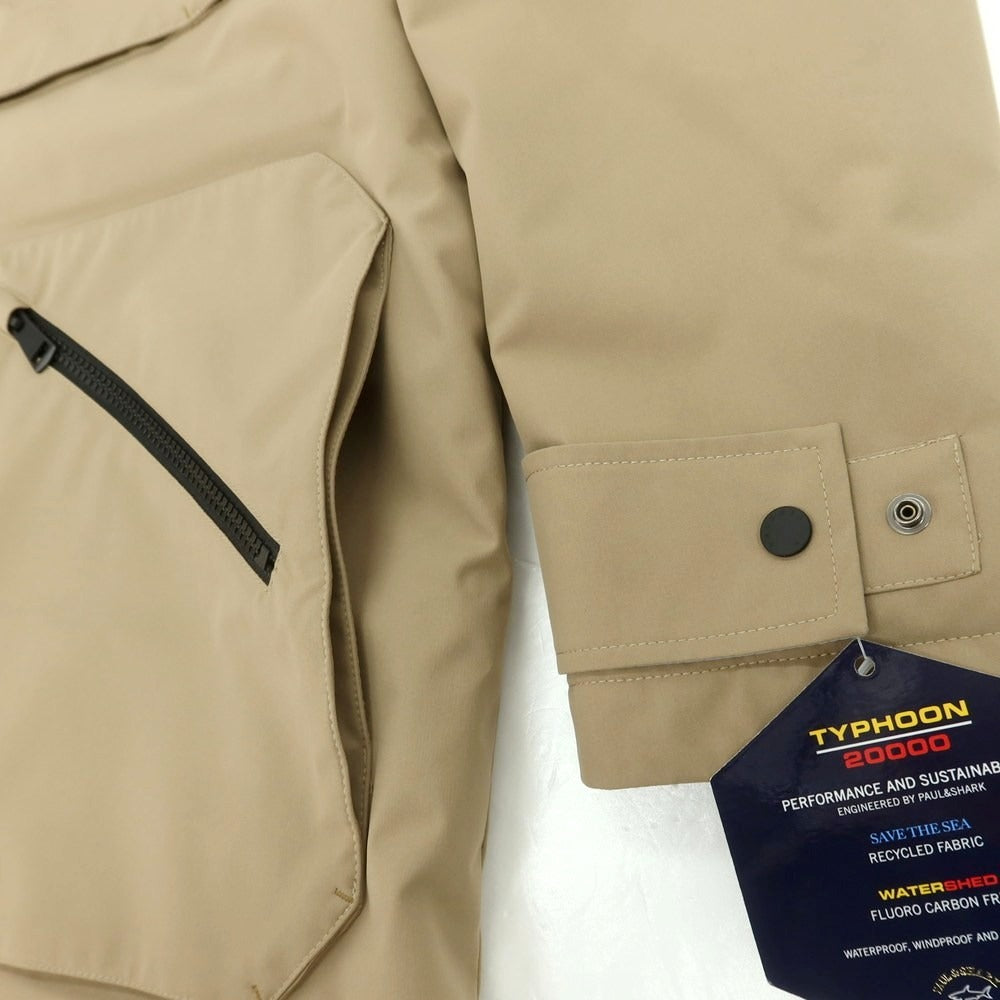 【中古】【未使用】ポールアンドシャーク PAUL&SHARK TYPHOON20000 ポリエステル 中綿 フーデッドコート ダークベージュ【 L 】【 状態ランクS 】【 メンズ 】