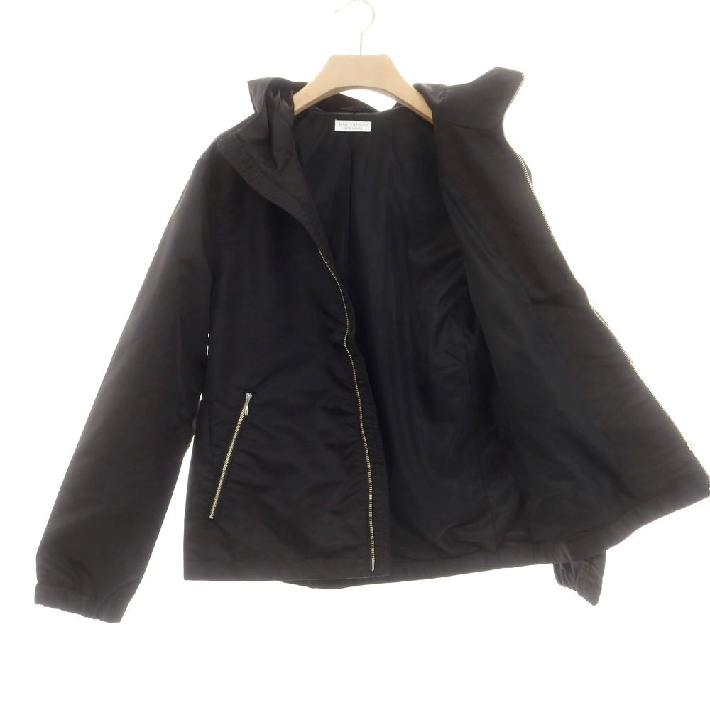 【中古】【未使用】ビューティアンドユースユナイテッドアローズ BEAUTY&YOUTH UNITED ARROWS ナイロン フーデッドブルゾン ブラック【 L 】【 状態ランクS 】【 メンズ 】