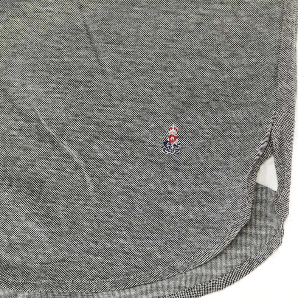 【中古】ギローバー GUY ROVER コットン 鹿の子 ホリゾンタルカラー 半袖シャツ ブラックxホワイト【 S 】【 状態ランクB 】【 メンズ 】