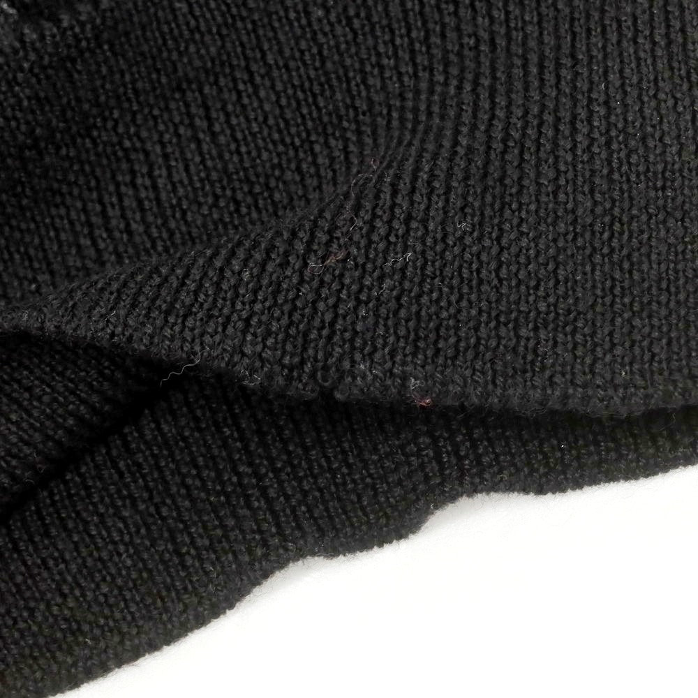 【中古】ビームスエフ BEAMS F ハイゲージ ウール 長袖 ポロニット ブラック【 48 】【 状態ランクC 】【 メンズ 】