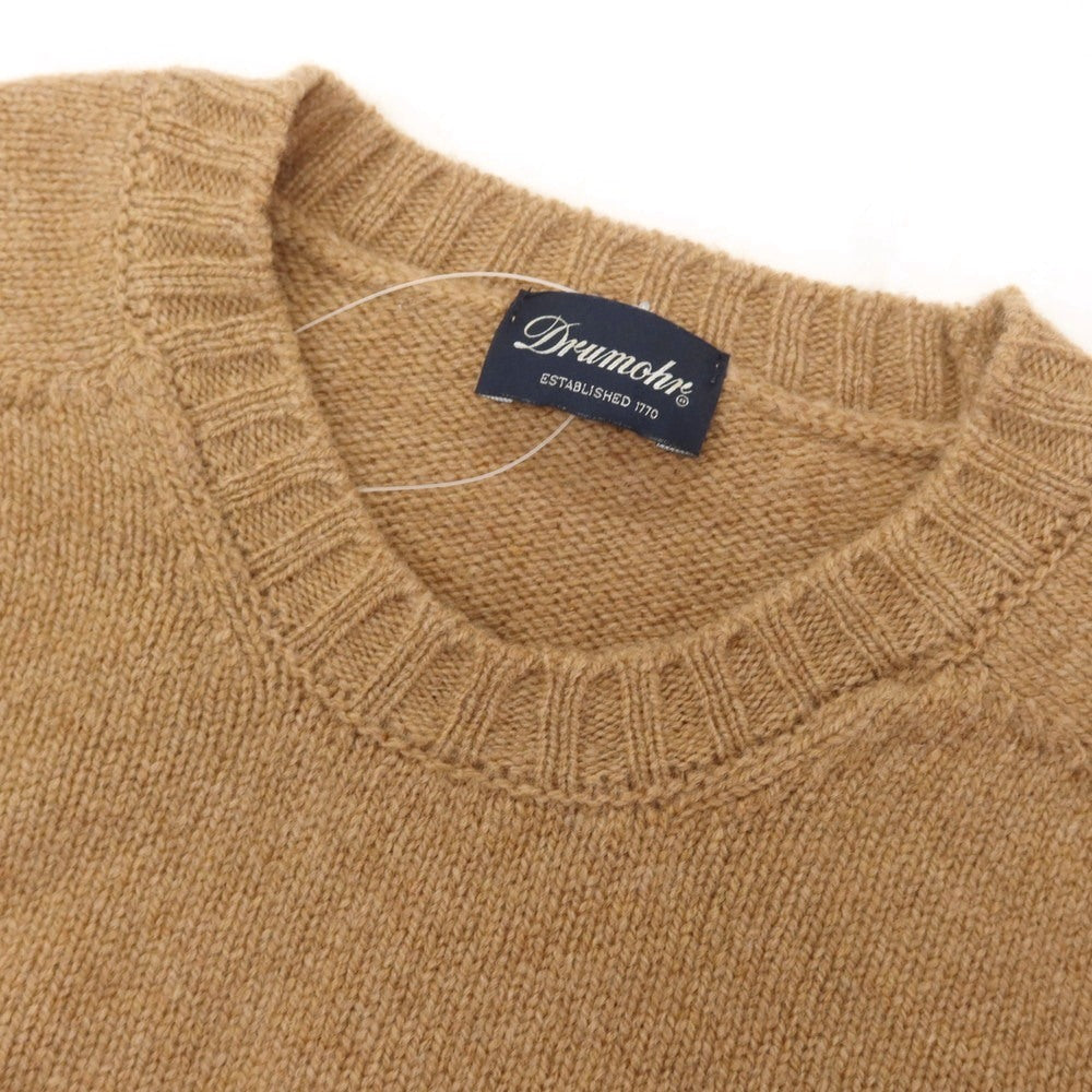 【中古】ドルモア DRUMOHR ウール クルーネック プルオーバーニット ブラウンベージュ系xオレンジ【 46 】【 状態ランクB 】【 メンズ 】