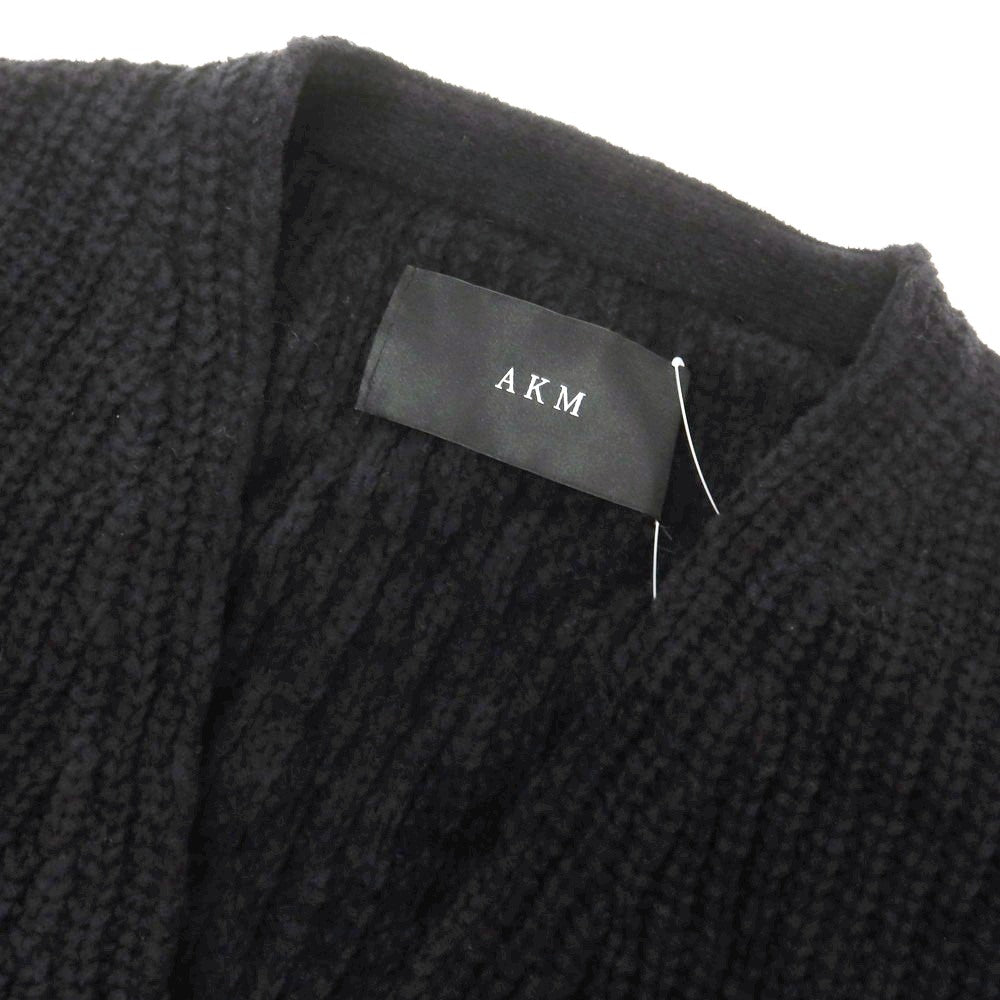【中古】エーケーエム エイケイエム AKM コットンナイロン ガウン型 カーディガン ブラック【 M 】【 状態ランクB 】【 メンズ 】