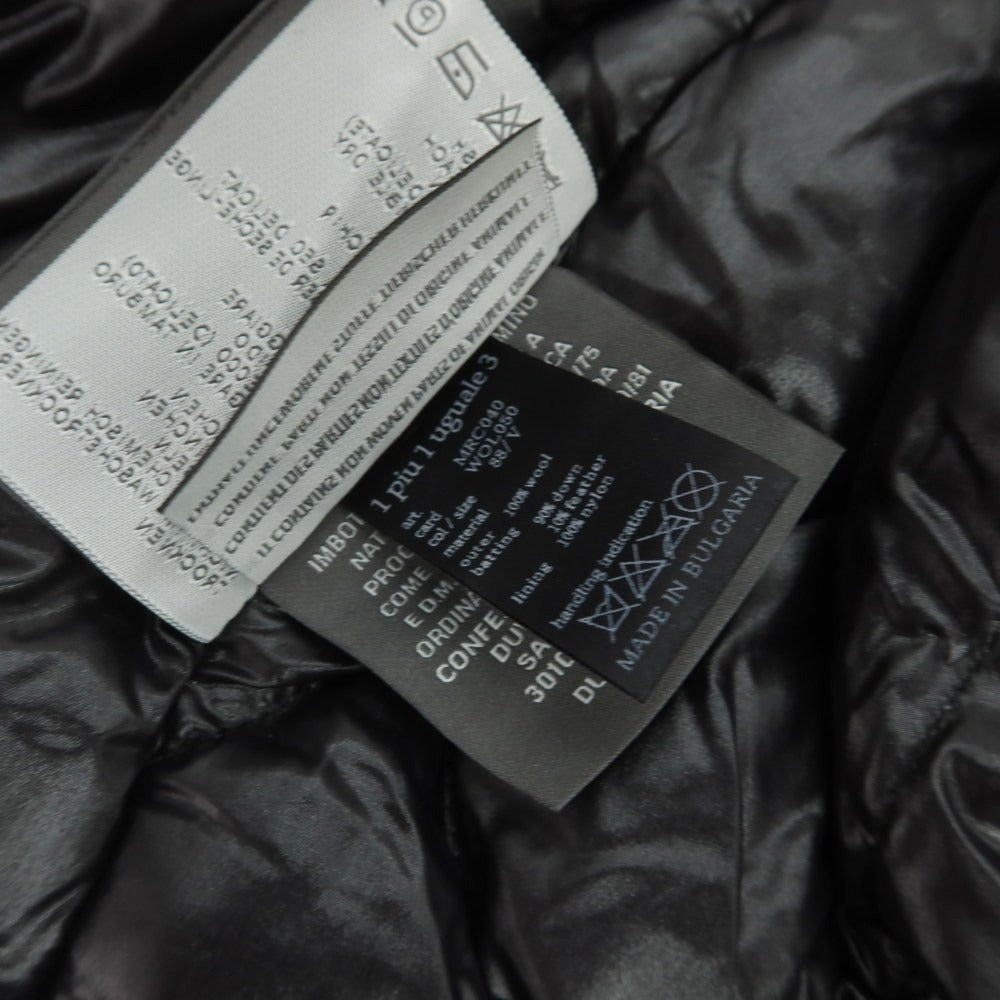 【中古】ウノピュウノウグァーレトレ 1piu1uguale3 × DUVETICA ウール ダウンコート ブラック【 5 】【 状態ランクA 】【 メンズ 】