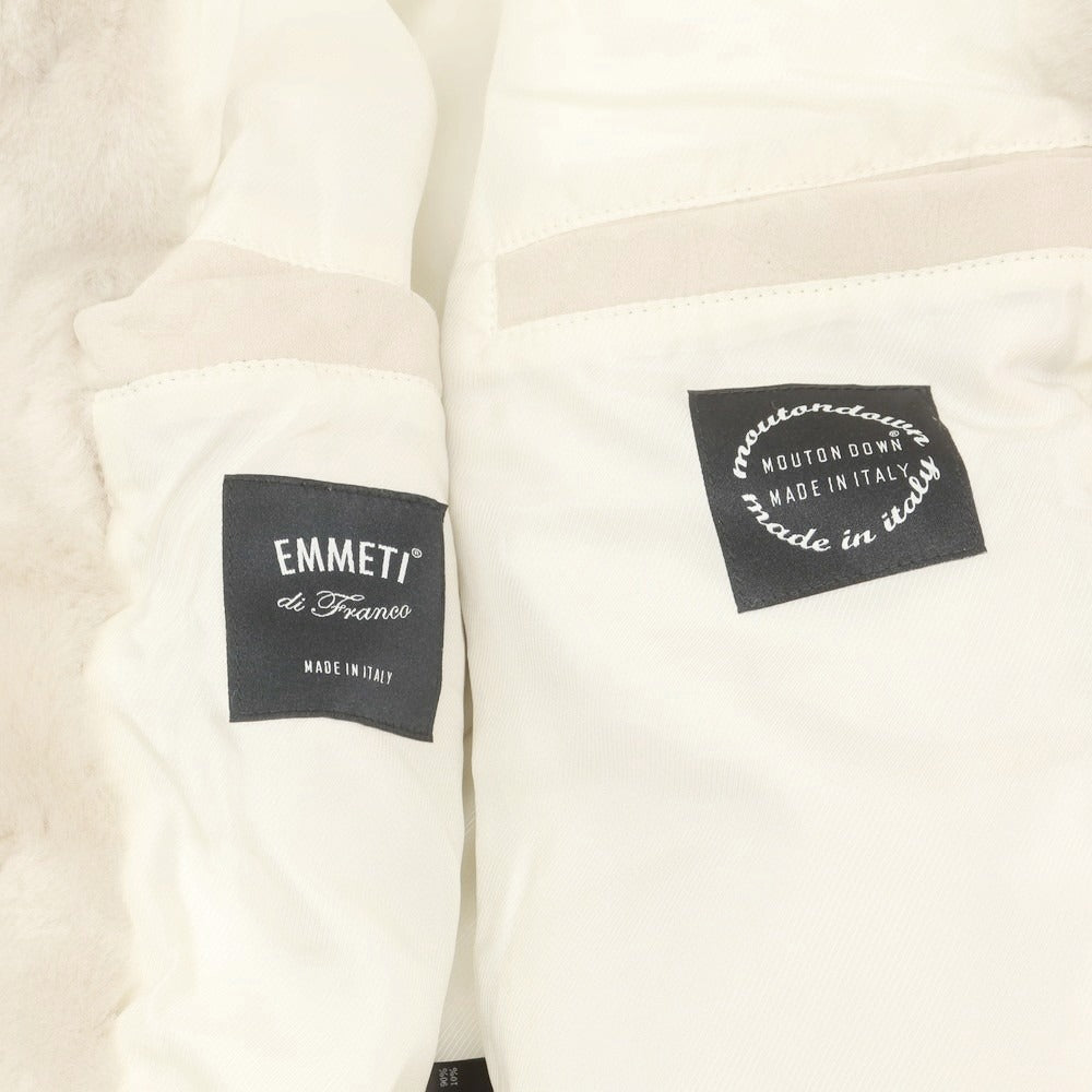 【中古】ウノピュウノウグァーレトレ 1piu1uguale3 × EMMETI ムートン切替 ダウンジャケット オフホワイト系【 3 】【 状態ランクB 】【 メンズ 】